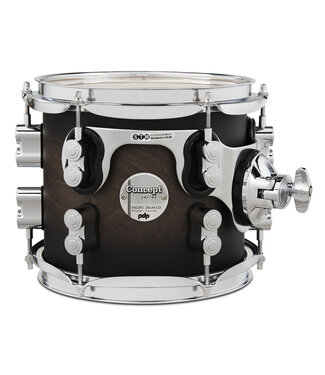 PDP PDP Concept Maple 7x8 Suspended Tom Satin Charcoal Burst Lacquer with Chrome Hardware
