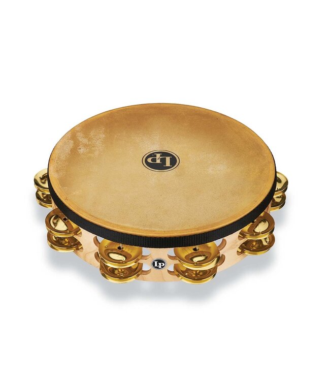 LP Pro 10 Inch Double Row Headed Tambourine - Brass