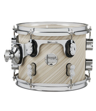 PDP PDP Concept Maple 8x10 Suspended Tom Twisted Ivory Finish Ply with Chrome Hardware