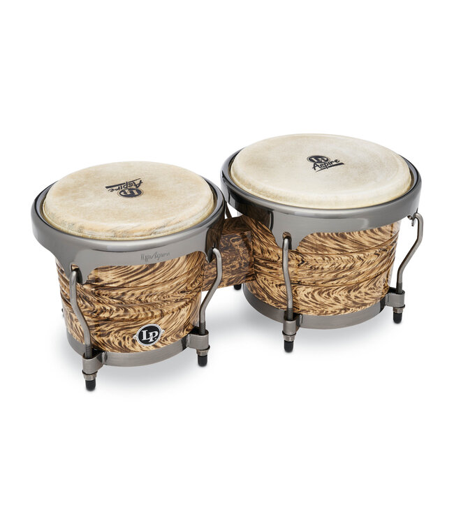 Latin Percussion LP Aspire LPA601-HC Bongo Set Havana Café with Brushed Nickel Hardware