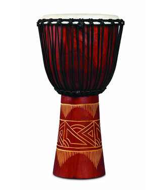 LP LP WORLD BEAT WOOD ART LG DJEMBE, RED/NAT
