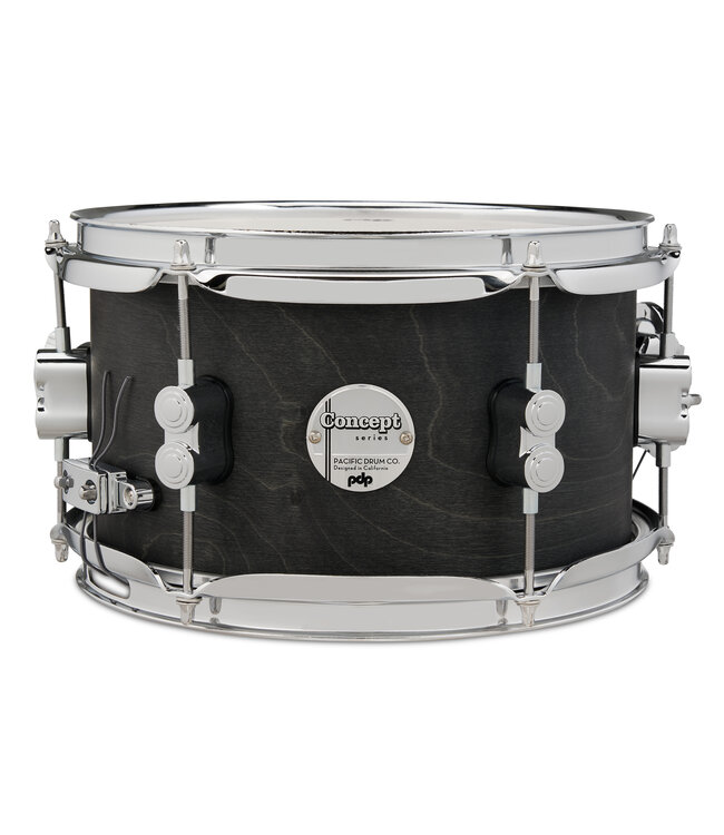 PDP Concept Series Black Wax Maple Snare, 6x10, Satin Black w/Chrome Hardware