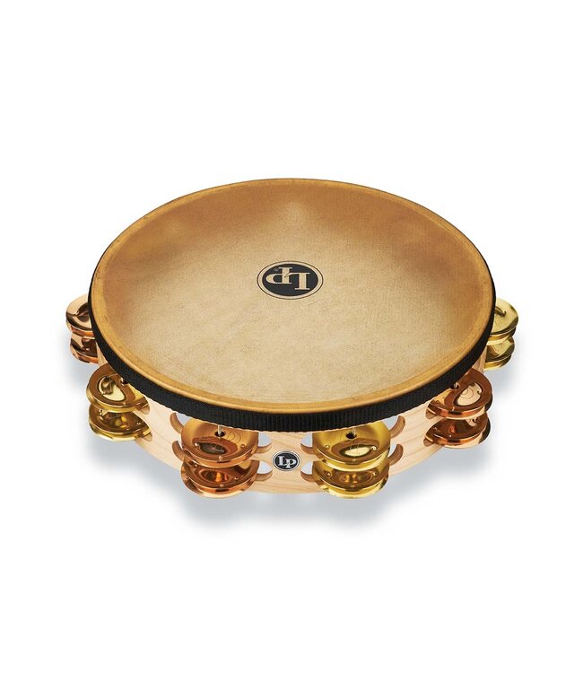 LP Pro 10 Inch Double Row Headed Tambourine - Brass/Bronze Hybrid