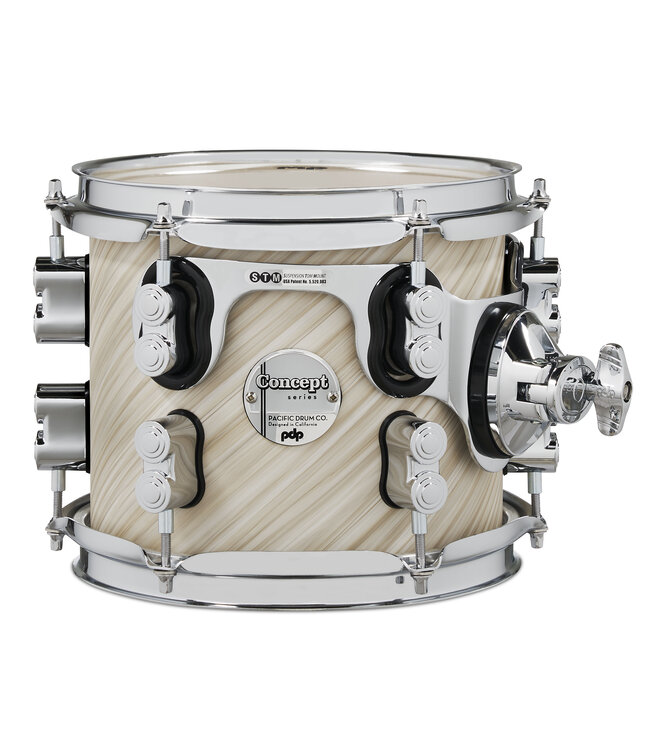 PDP Concept Maple 7x8 Suspended Tom Twisted Ivory Finish Ply with Chrome Hardware