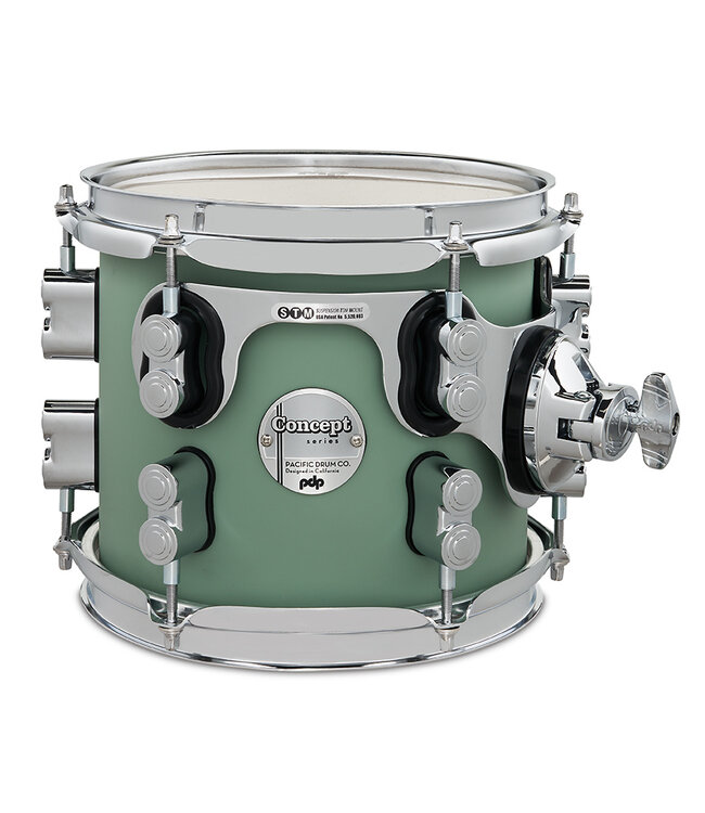 PDP Concept Maple 7x8 Suspended Tom Satin Seafoam Finish Ply with Chrome Hardware