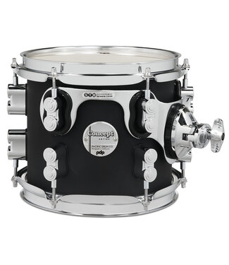 PDP PDP Concept Maple 7x8 Suspended Tom Satin Black Finish Ply with Chrome Hardware