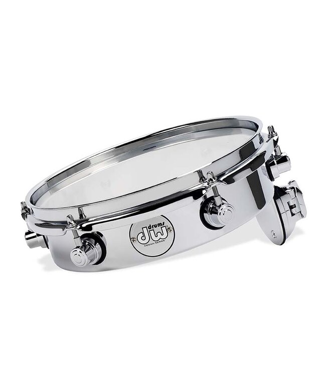 DW Design Series Piccolo Tom, 2.5x10, Chrome Over Steel w/Chrome Hardware