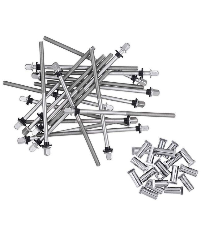DW True Pitch 50 Tension Rod w/ Receiver Nut for Bass Drums (20 Pack)