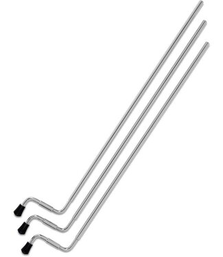 Drum Workshop DW Long Aluminum Floor Tom Leg, 27" - Chrome (3 Pack)