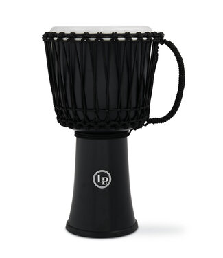 LP Latin Percussion 10-inch Rope Tuned Circle Djembe with Perfect-Pitch head - Black