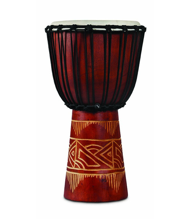 LP WORLD BEAT WOOD ART MED DJEMBE RED/NAT