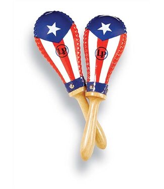LP LP Salsa Rawhide Maracas Puerto Rico Flag, Pair