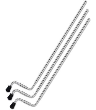 Drum Workshop DW Standard Length Aluminum Floor Tom Leg, 21" - Chrome (3 Pack)