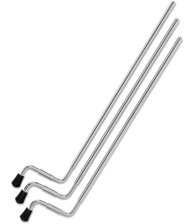 DW Standard Length Aluminum Floor Tom Leg, 21" - Chrome (3 Pack)