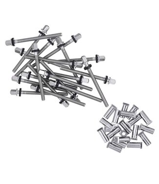 Drum Workshop DW True Pitch 50 Tension Rod w/ Receiver Nut for 6" Deep Snare Drums (20 Pack)