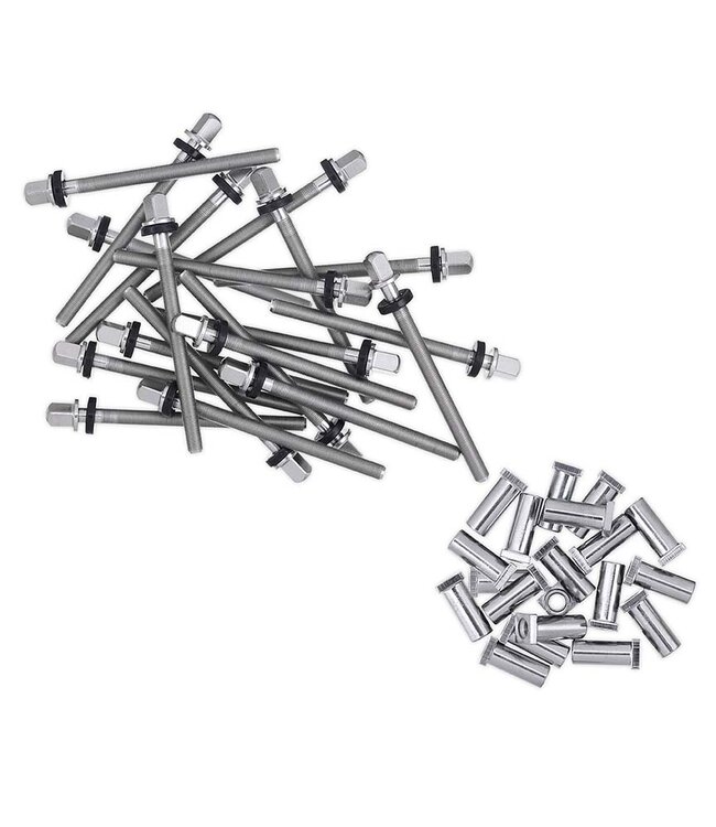 DW True Pitch 50 Tension Rod w/ Receiver Nut for 6" Deep Snare Drums (20 Pack)