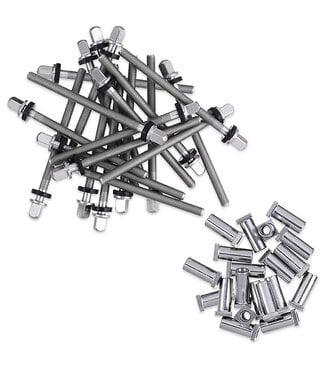 Drum Workshop DW True Pitch 50 Tension Rod w/ Receiver Nut for 6.5" Deep Snare Drums (20 Pack)