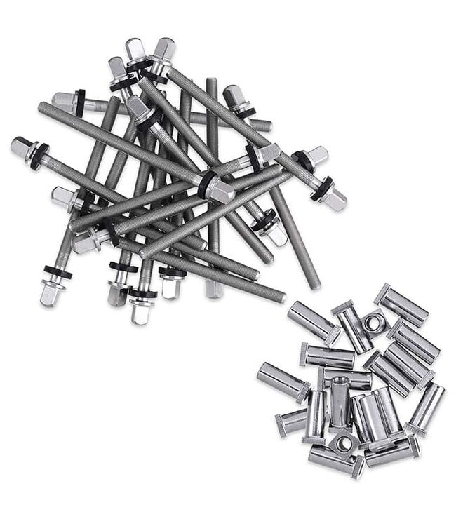 DW True Pitch 50 Tension Rod w/ Receiver Nut for 6.5" Deep Snare Drums (20 Pack)