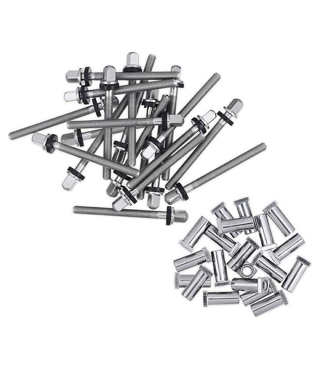 DW True Pitch 50 Tension Rod w/ Receiver Nut for 5" Deep Snare Drums (20 Pack)