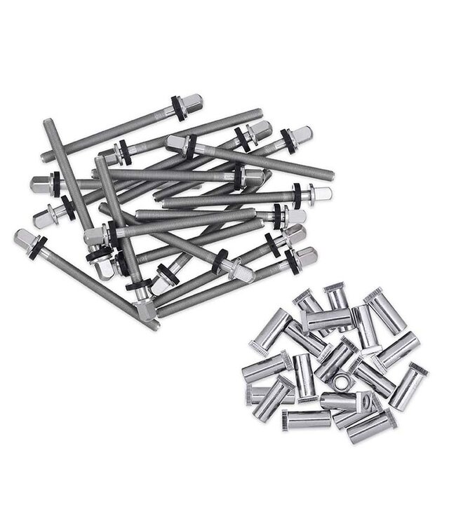 DW True Pitch 50 Tension Rod w/ Receiver Nut for 5.5" Deep Snare Drums (20 Pack)