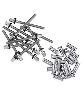 Drum Workshop DW True Pitch 50 Tension Rod w/ Receiver Nut for 8-13" Toms (12 Pack)