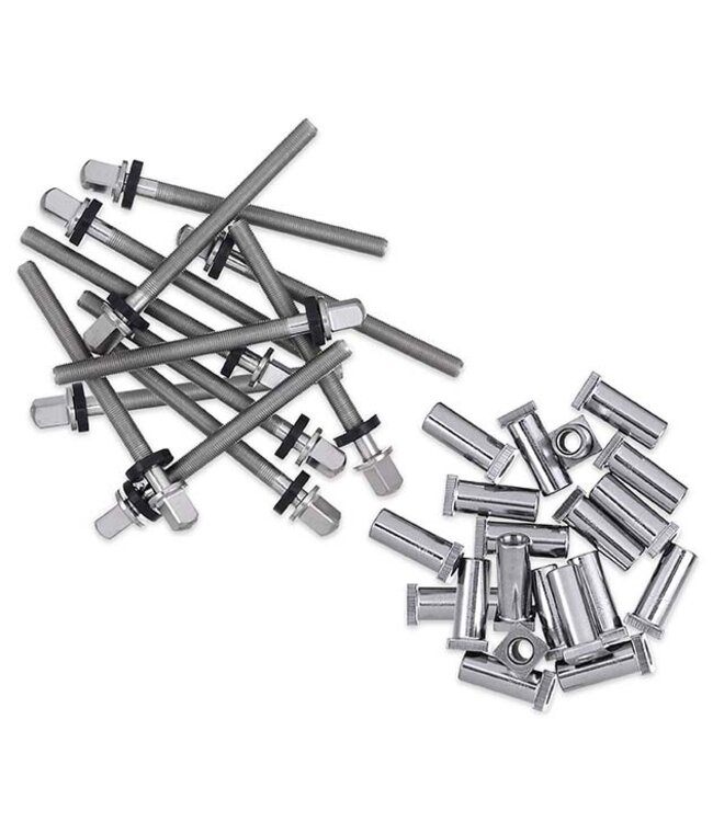 DW True Pitch 50 Tension Rod w/ Receiver Nut for 8-13" Toms (12 Pack)