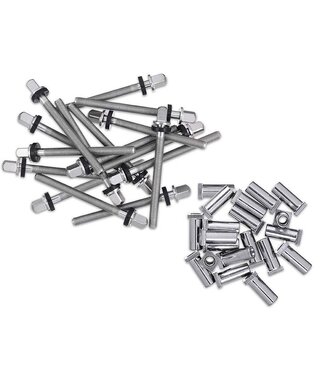 Drum Workshop DW True Pitch 50 Tension Rod w/ Receiver Nut for 14-18" Toms (16 Pack)