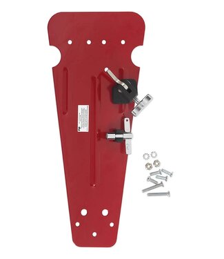 Drum Workshop DW Pedal Plate with Dual Adjustment Hoop Clamp (Old Style, Red)