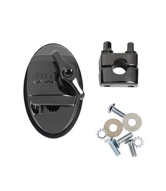 Drum Workshop DW Tom Bracket, Pre 2012 w/ Mounting Screws - Black Nickel