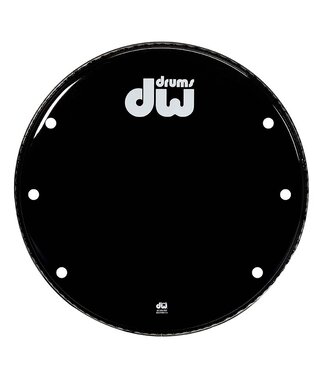 DW DW Gloss Black Vented Bass Drum Head, 22"