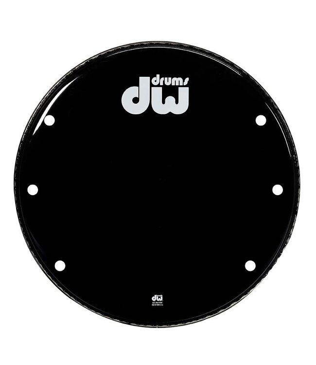 DW DW Gloss Black Vented Bass Drum Head, 22"
