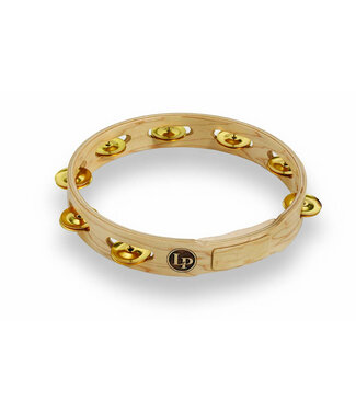 LP LP  Latin Percussion LP381-B LP Accent 10" Single Row Wood Tambourine with Brass Jingles