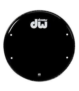 DW DW Gloss Black Vented Bass Drum Head, 20"