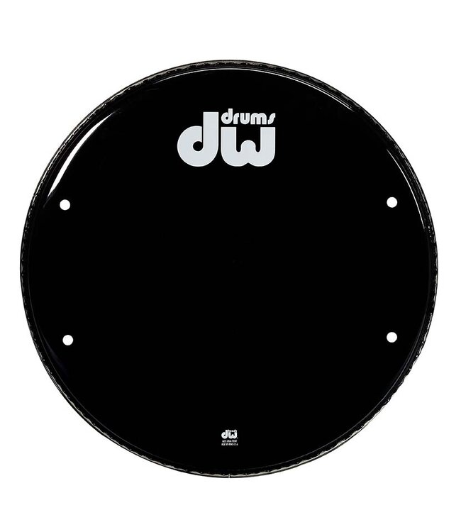 DW DW Gloss Black Vented Bass Drum Head, 20"