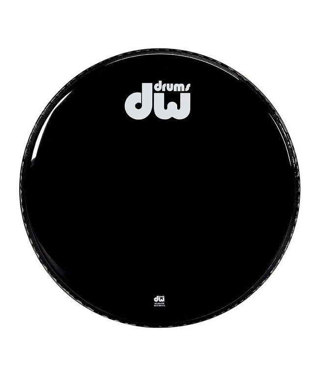 DW DW Gloss Black Non-Vented Bass Drum Head, 20"