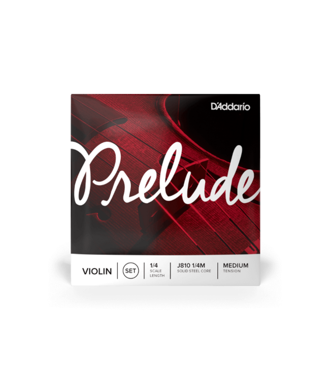 D'Addario Prelude Violin String Set, 1/4 Scale, Medium Tension