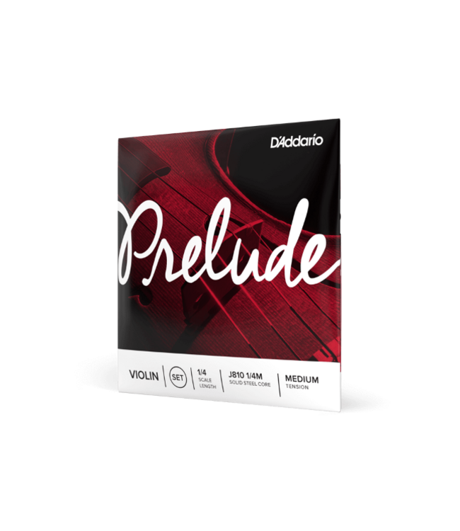 D'Addario Prelude Violin String Set, 1/4 Scale, Medium Tension