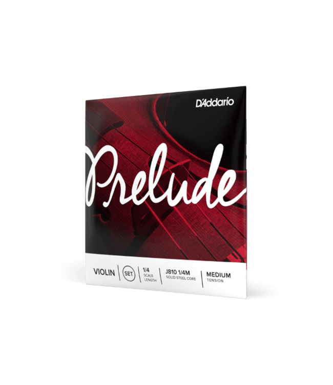 D'Addario Prelude Violin String Set, 1/4 Scale, Medium Tension