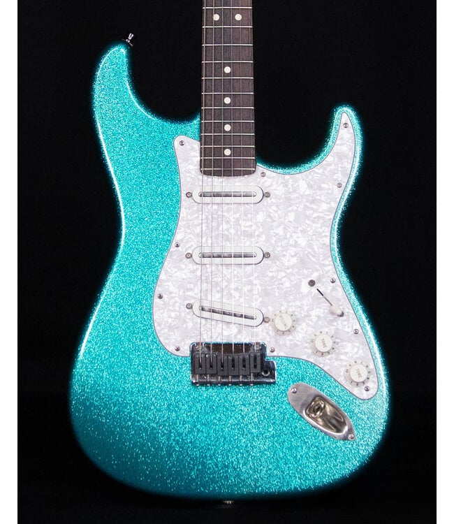 Fender Special Run Sparkle American Series Stratocaster, Teal Sparkle - Used