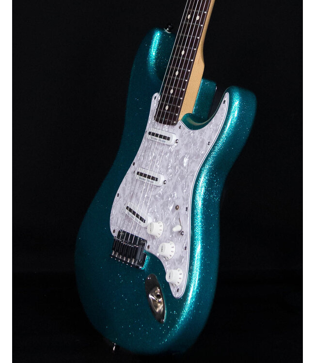 Fender Special Run Sparkle American Series Stratocaster, Teal Sparkle - Used