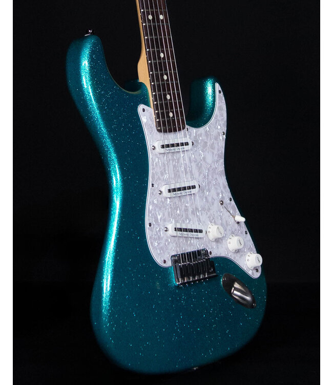 Fender Special Run Sparkle American Series Stratocaster, Teal Sparkle - Used