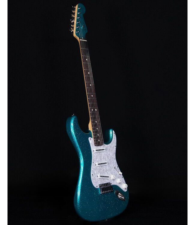 Fender Special Run Sparkle American Series Stratocaster, Teal Sparkle - Used