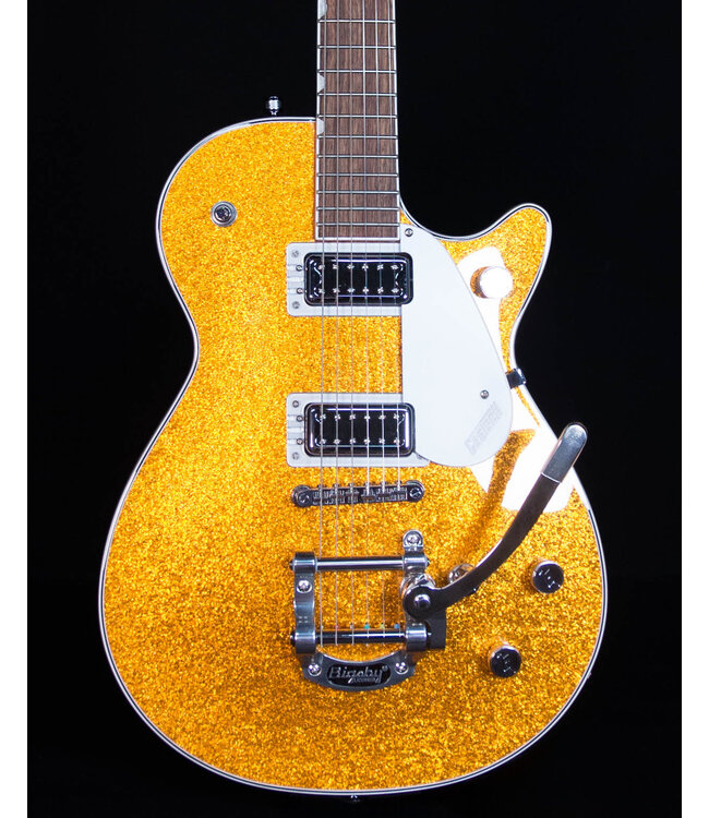 Gretsch G5230T Electromatic Sparkle Jet FT Single-Cut with Bigsby, Laurel FB, Gold Sparkle