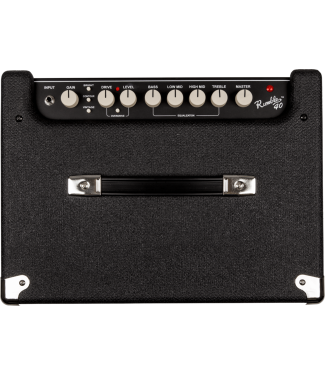 Fender Rumble 40 V3 Bass Amp Combo, Black/Silver
