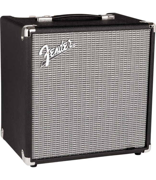 Fender Rumble 25 V3 Bass Amp Combo, Black/Silver