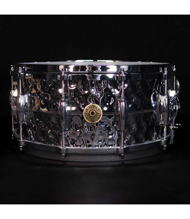 Gretsch 14" x 6.5" Hammered Chrome over Brass Snare Drum