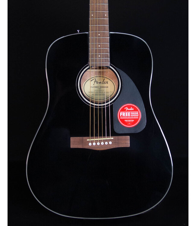 Fender CD-60 Dreadnought V3 with Case, Walnut FB, Black