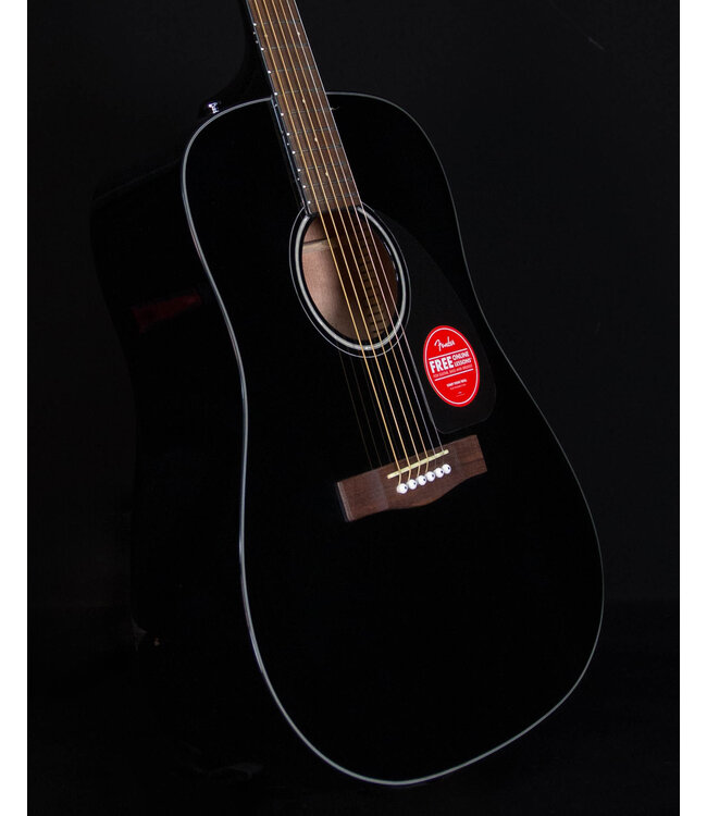 Fender CD-60 Dreadnought V3 with Case, Walnut FB, Black