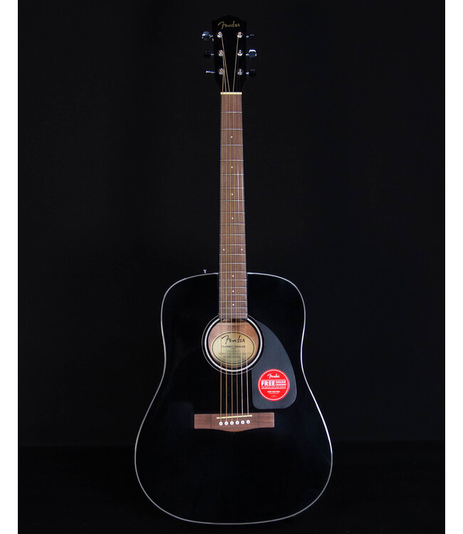 Fender CD-60 Dreadnought V3 with Case, Walnut FB, Black