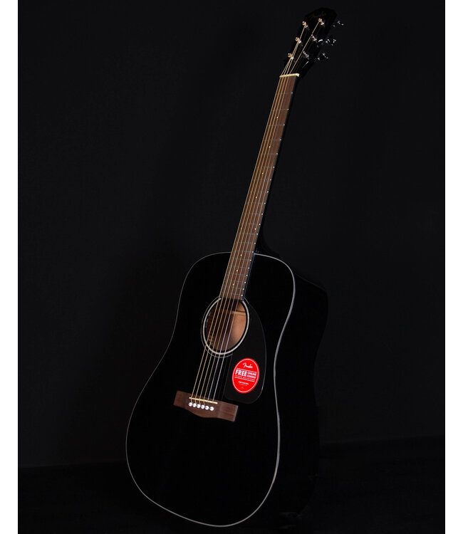 Fender CD-60 Dreadnought V3 with Case, Walnut FB, Black